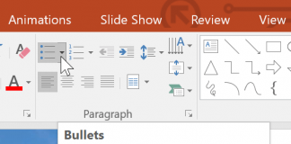Menu Bullets trong PowerPoint
