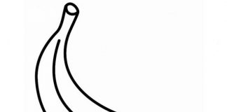 Tranh tô màu cho bé 2 tuổi hình quả chuối