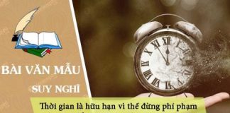 suy nghi ve y kien thoi gian la huu han vi the dung phi pham thoi gian de song cuoc song cua nguoi khac