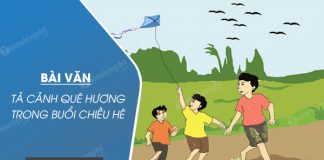 ta canh que huong trong buoi chieu he