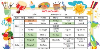Mẫu thời khóa biểu đẹp