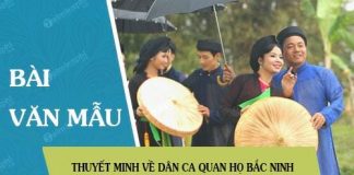 thuyet minh ve dan ca quan ho bac ninh