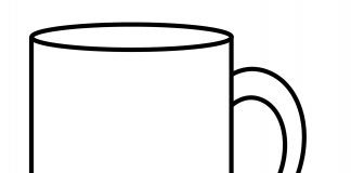 các bức tranh tô màu cái ly cho bé