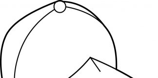 các bức tranh tô màu cái mũ cho bé