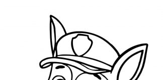 các bức tranh tô màu chó cứu hộ cho bé