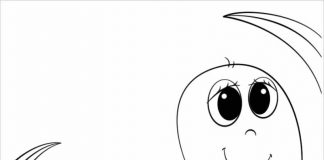 các bức tranh tô màu con sâu cho bé