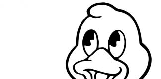 các bức tranh tô màu con vịt cho bé