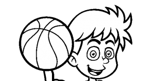 các bức tranh tô màu quả bóng cho bé