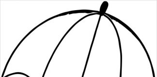 các bức tranh tô màu trời mưa cho bé