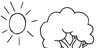 các bức tranh tô màu trời nắng cho bé