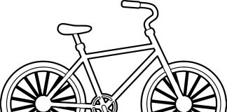 các bức tranh tô màu xe đạp cho bé
