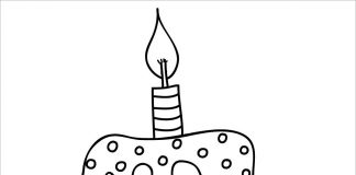 tranh tô màu bánh sinh nhật đẹp nhất