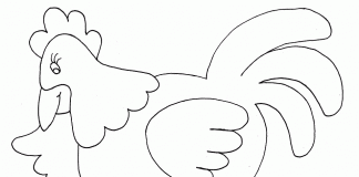 tranh tô màu con gà đẹp nhất
