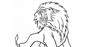 các bức tranh tô màu con sư tử đẹp nhất