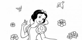 tranh tô màu công chúa Bạch Tuyết đẹp nhất