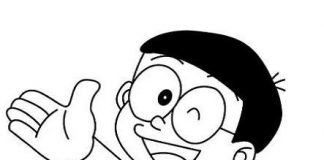 tranh tô màu Nobita đẹp nhất