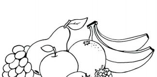 tranh tô màu rau củ quả đẹp nhất