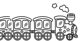 tranh tô màu tàu hỏa đẹp nhất