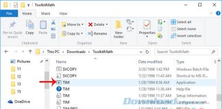 Nhấn đúp file TIM.EXE