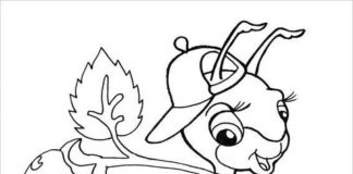 Tranh tô màu con kiến