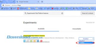 Kích hoạt tính năng mới