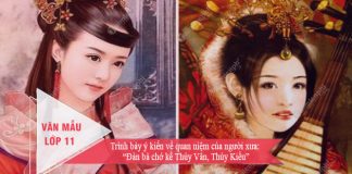 trinh bay y kien ve quan niem cua nguoi xua dan ba cho ke thuy van thuy kieu