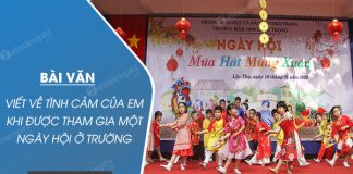 viet ve tinh cam cua em khi duoc tham gia mot ngay hoi o truong