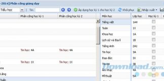 Phân công giảng dạy cho giáo viên