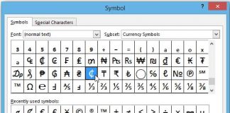 Biểu tượng trong Word